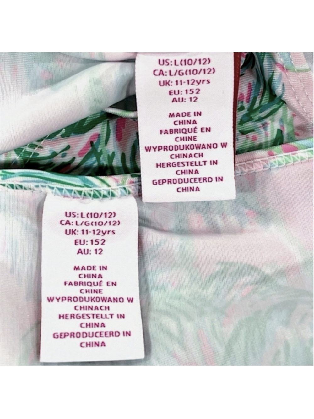 Tommy Bahama Girls Large Tropical Swim Set Two Piece Bikini & Tassel Cover Up - Picture 5 of 16